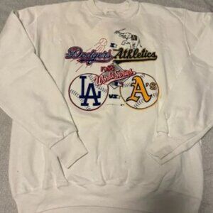 Oakland A’s LA Dodgers Size XL 1988 World Series Vintage Crewneck Starter New